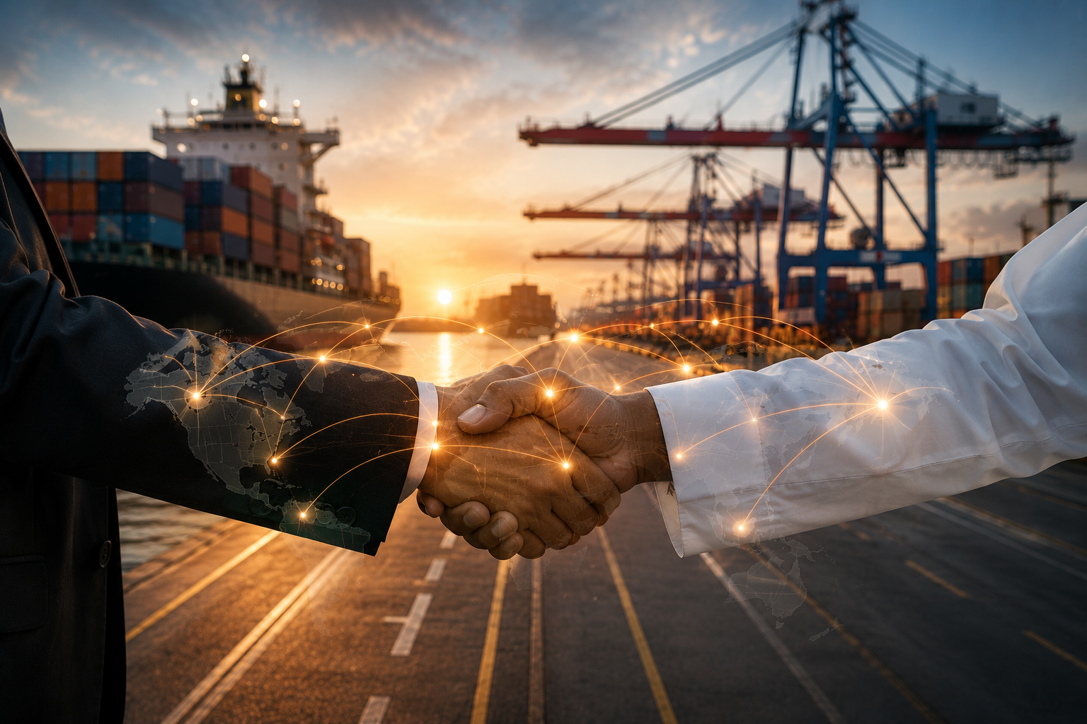 TRADION partners shaking hands